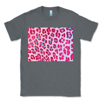 Charcoal Heather leopard background pink shimmer 3200x2400 Classic Tee - AdoDesignShop
