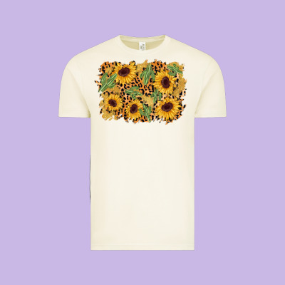 Cactus Leopard Sunflower Glitter Background Vintage Tee Designed By Adodesignshop