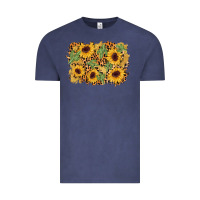 Vintage Denim cactus leopard sunflower glitter background Vintage Tee - AdoDesignShop