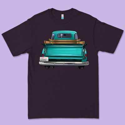 Western Truck Back View 2 Premium Tee Designed By Fadigitalartstudio