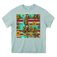 Arona sunflowers donkey seamless pattern Heavy Core Tee - HRA Design Shop