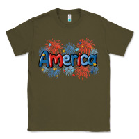 Army Green America Classic Tee - MaliasSmallBusiness