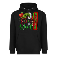 Black Christmas Character Nurse Heavyweight Hoodie - NancyCooperArtShop