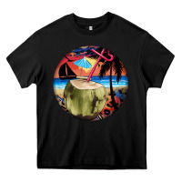 Black coconut drink colorful leopard Heavy Core Tee - BarkalooDesign