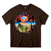 Chocolate Brown coconut drink colorful leopard Heavy Core Tee - BarkalooDesign