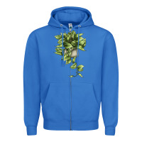 True Royal Golden Pothos Zipper Hoodie - LillyAllenDesigns