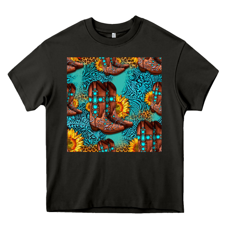 Western Boots Seamless Pattern Heavy Core Tee by HRA Design Shop | Teevron