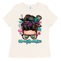 Bone small business messy bun Ladies Tee - Zillion Design Studio