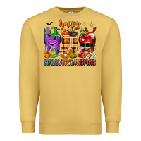 Antique Gold Happy Hallothanksmas teeth Premium Sweatshirt - texasbilliewilder