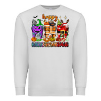 Dove Grey Happy Hallothanksmas teeth Premium Sweatshirt - texasbilliewilder