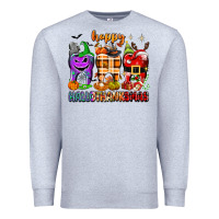 Heather Grey Happy Hallothanksmas teeth Premium Sweatshirt - texasbilliewilder