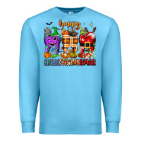 Ocean Blue Happy Hallothanksmas teeth Premium Sweatshirt - texasbilliewilder