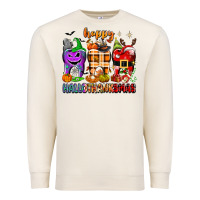 Sandshell Happy Hallothanksmas teeth Premium Sweatshirt - texasbilliewilder