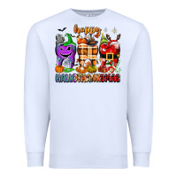 White Happy Hallothanksmas teeth Premium Sweatshirt - texasbilliewilder