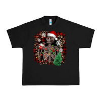 Black Skeleton with coffee cup Christmas Urban Heavy Tee - NancyCooperArtShop