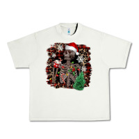Pistachio Skeleton with coffee cup Christmas Urban Heavy Tee - NancyCooperArtShop