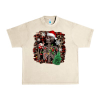 Sandshell Skeleton with coffee cup Christmas Urban Heavy Tee - NancyCooperArtShop