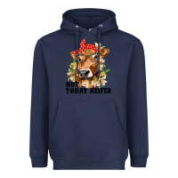 Navy Cute Heifer Heavyweight Hoodie - texasbilliewilder