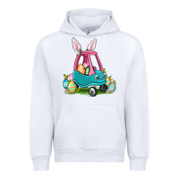 White Easter toddler car Urban Hoodie - OliviaCreatesArt