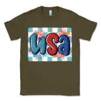 Army Green usa retro Classic Tee - MaliasSmallBusiness