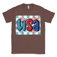 Chestnut usa retro Classic Tee - MaliasSmallBusiness