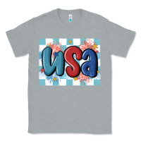 Heather Grey usa retro Classic Tee - MaliasSmallBusiness