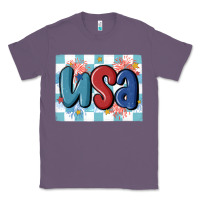 Lavender usa retro Classic Tee - MaliasSmallBusiness