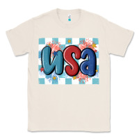 Natural usa retro Classic Tee - MaliasSmallBusiness