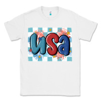 White usa retro Classic Tee - MaliasSmallBusiness
