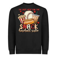 Black i'm just here for the snack baseball sister Heavyweight Sweatshirt - MaliasSmallBusiness