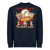 Navy i'm just here for the snack baseball sister Heavyweight Sweatshirt - MaliasSmallBusiness
