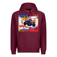 Burgundy red white & boom Premium Hoodie - TumblerDesignByShophia