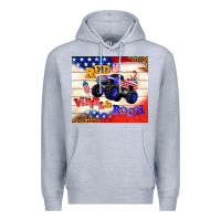 Heather Grey red white & boom Premium Hoodie - TumblerDesignByShophia