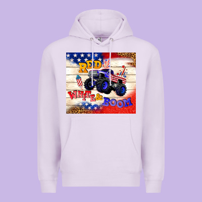 Red White & Boom Premium Hoodie Designed By Tumblerdesignbyshophia