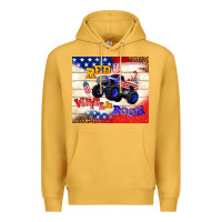 Mustard red white & boom Premium Hoodie - TumblerDesignByShophia