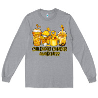 Heather Grey Childhood Cancer Awareness coffee cups Long Sleeve Tee - NancyCooperArtShop