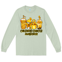 Matcha Childhood Cancer Awareness coffee cups Long Sleeve Tee - NancyCooperArtShop