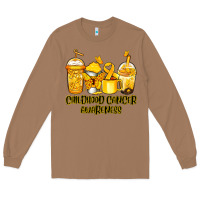 Childhood Cancer Awareness Coffee Cups Long Sleeve Tee | Teevron