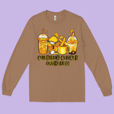Childhood Cancer Awareness Coffee Cups Long Sleeve Tee Designed By Nancycooperartshop