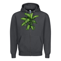 Smoke Dumb Cane Zipper Hoodie - LillyAllenDesigns