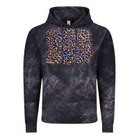 Cloud Black leopard with navy blue glitter Vintage Hoodie - Artiststas