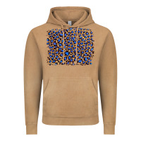 Leopard With Navy Blue Glitter Vintage Hoodie | Teevron