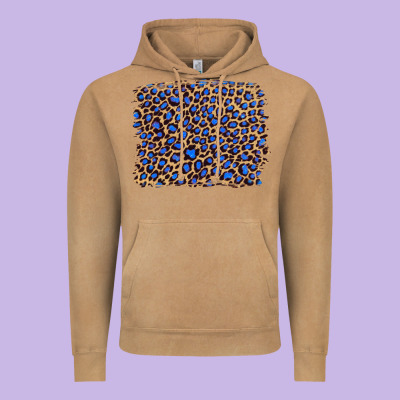 Leopard With Navy Blue Glitter Vintage Hoodie Designed By Artiststas