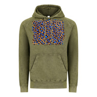 Vintage Olive leopard with navy blue glitter Vintage Hoodie - Artiststas