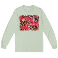Matcha valentine's day cowhide leopard background Long Sleeve Tee - JahusDesignShop