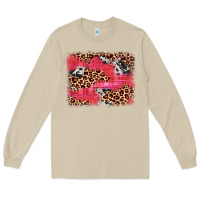 Mushroom valentine's day cowhide leopard background Long Sleeve Tee - JahusDesignShop