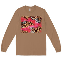 Toasted Coconut valentine's day cowhide leopard background Long Sleeve Tee - JahusDesignShop