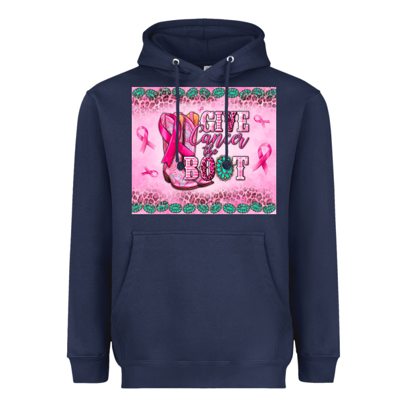 Give Cancer The Boot Heavyweight Hoodie by NancyCooperArtShop | Teevron