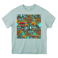 Arona western turquoise thunderbird seamless pattern Heavy Core Tee - HRA Design Shop