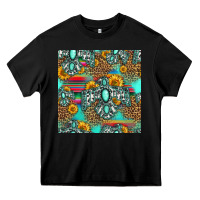 Black western turquoise thunderbird seamless pattern Heavy Core Tee - HRA Design Shop